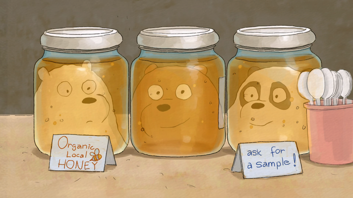 We Bare Bears in Honey Jars