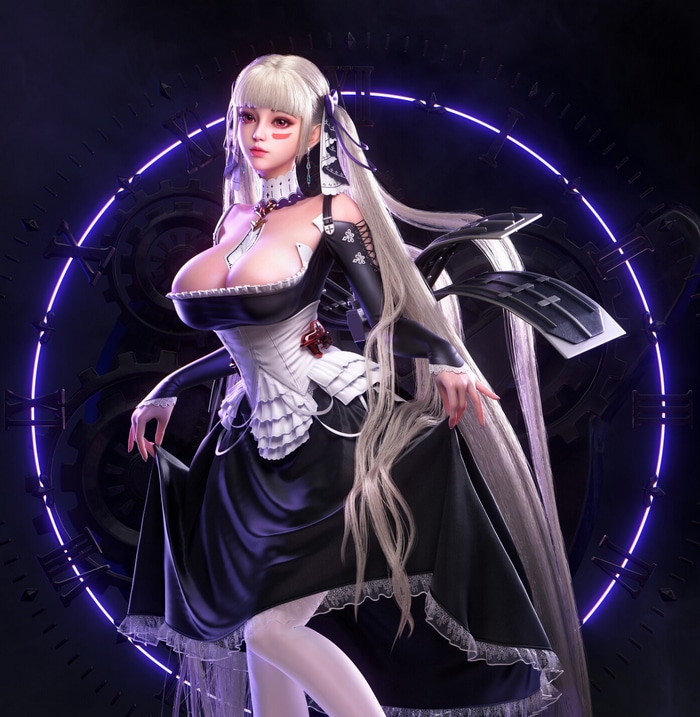 Azur Lane Formidable maid lifting dress