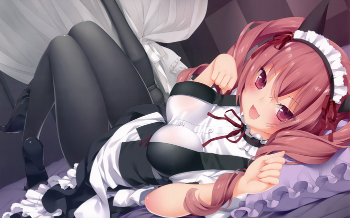Faris Nyannyan in maid outfit with twintails