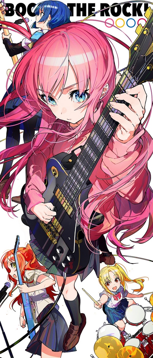 BOCCHI THE ROCK! Kessoku Band members playing instruments