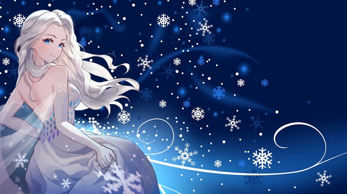 Elsa from Frozen with Snowflakes