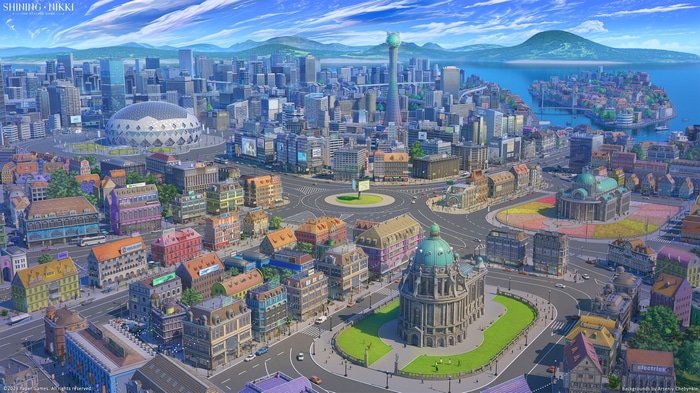 Shining Nikki Fantasy Cityscape with Dome and Tower