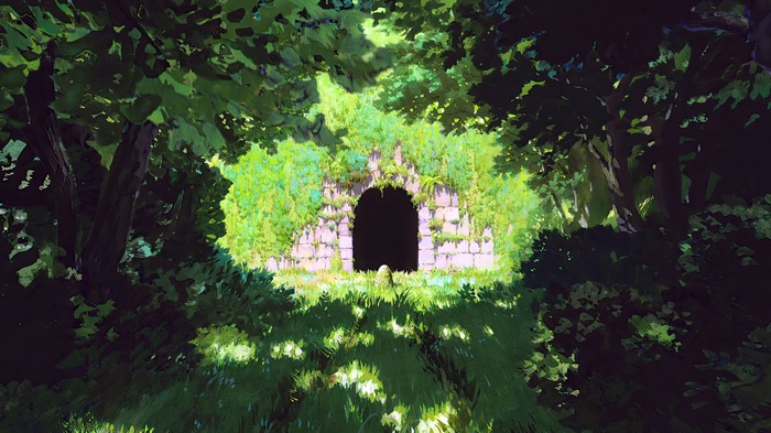 Spirited Away tunnel in a forest