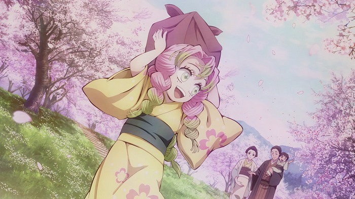 4K Kimetsu no Yaiba Mitsuri Kanroji with family