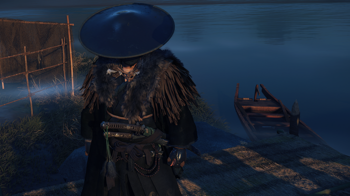 4K Ghost of Tsushima Samurai with Boat