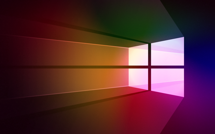 Windows 10 logo with colorful gradient
