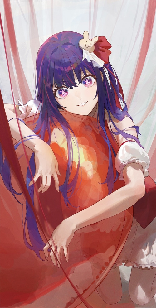 Hoshino Ai from Oshi no Ko smiling