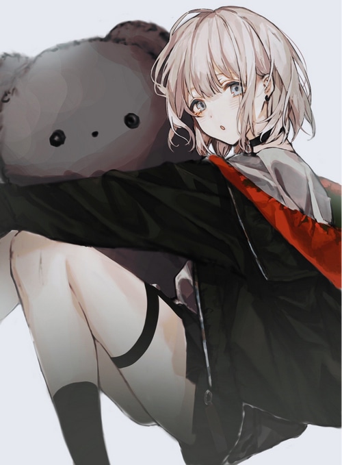Girl with a teddy bear