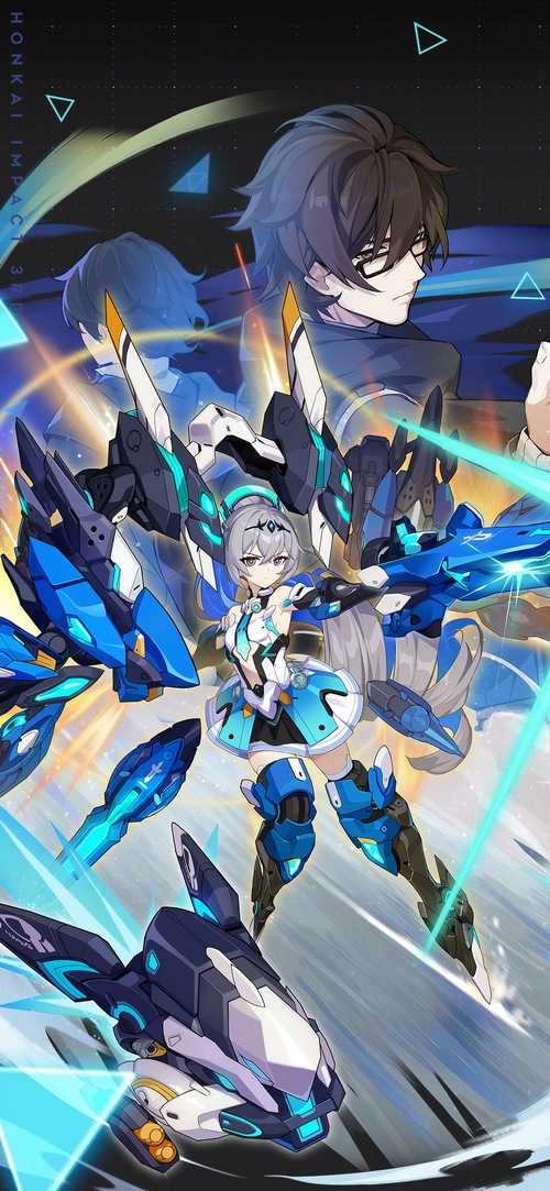 Bronya Zaychik with Mecha in Honkai Impact 3rd