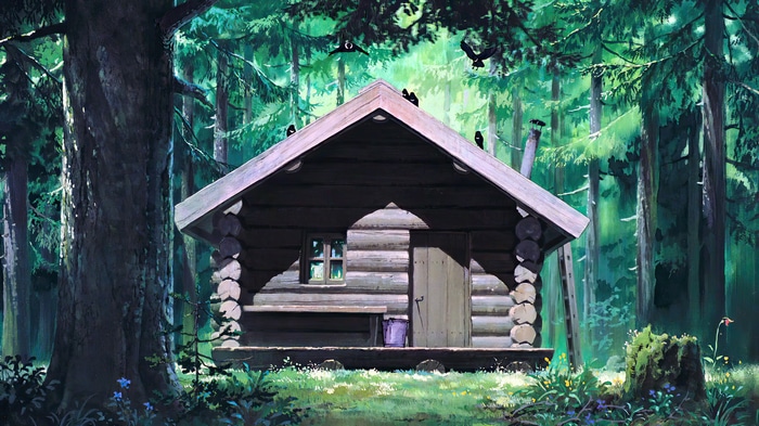 Kiki's Delivery Service: Log Cabin in a Forest