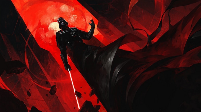 Darth Vader with Red Lightsaber