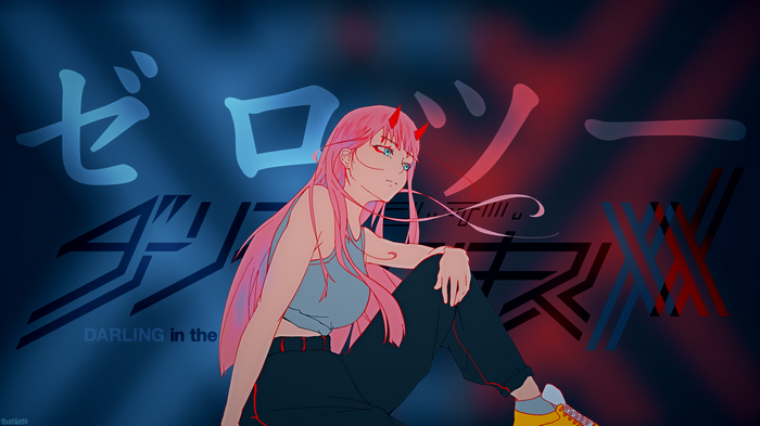 4K Darling in the FranXX Zero Two Fan Art
