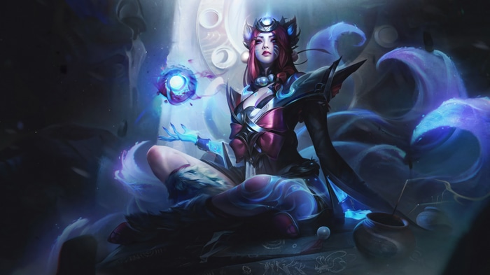 Ahri Snow Moon League of Legends 4K