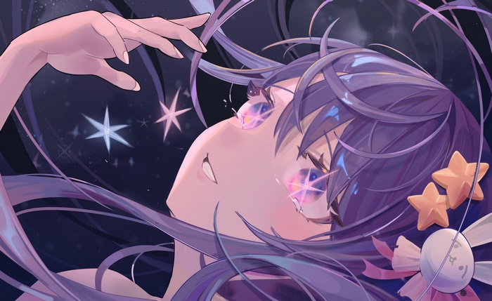 Hoshino Ai from Oshi no Ko with star eyes