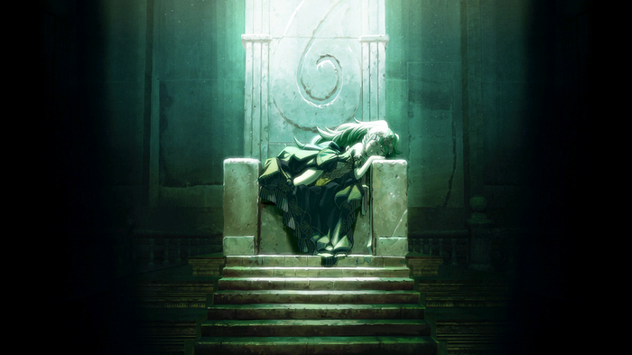 Sothis sleeping on a throne in Fire Emblem Three Houses