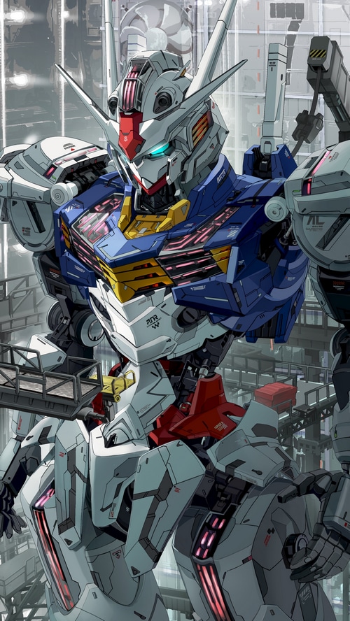 RX-0 Unicorn Gundam in a hangar