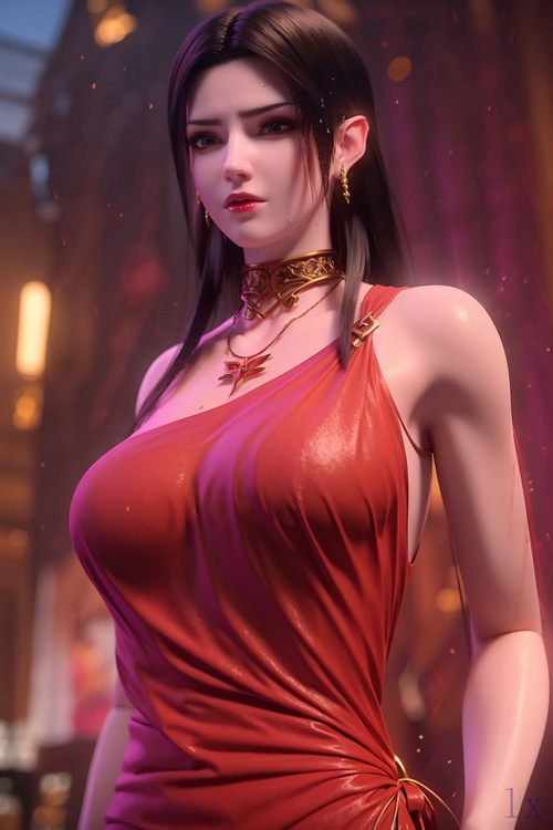 Xiao Xun'er from Dou Po Cang Qiong in a red dress