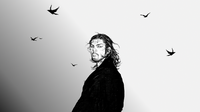 Miyamoto Musashi from Vagabond with birds