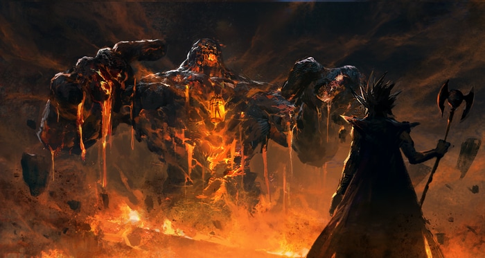 Yu-Gi-Oh! Lava Creature and Dark Figure