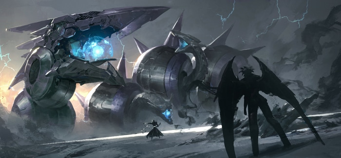 4K Yu-Gi-Oh! Yubel and Zane Truesdale with giant mechs