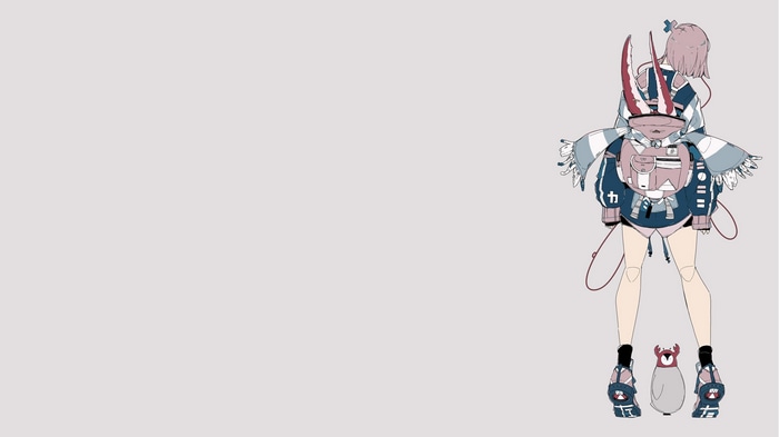 4K illustration of a girl with a backpack