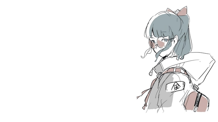 4K anime girl with glasses and backpack