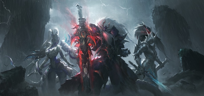 Yu-Gi-Oh! Duel Monsters characters in rain