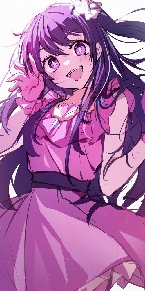 Hoshino Ai from Oshi no Ko in a pink dress