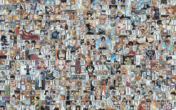 Manga Collage of Anime Characters