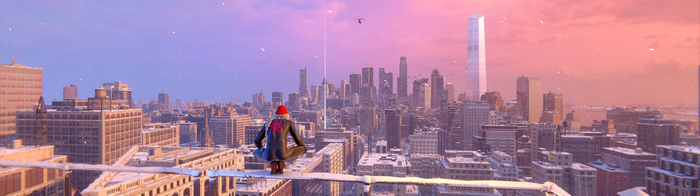 4K Ultrawide Spider-Man Miles Morales in Winter New York City