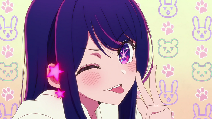 Hoshino Ai with Star Eyes and Star Earrings