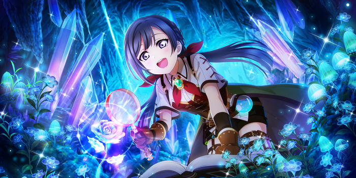 Yuki Setsuna with Magnifying Glass in Crystal Cave