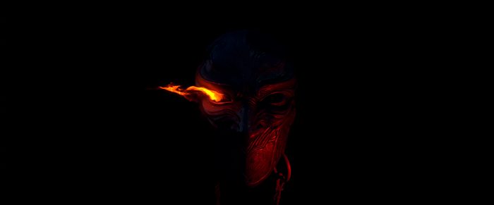 Hua Jianghu Bu liang ren mask with fire