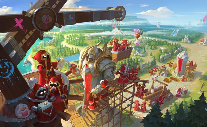 League of Legends: Wild Rift construction scene with Poros