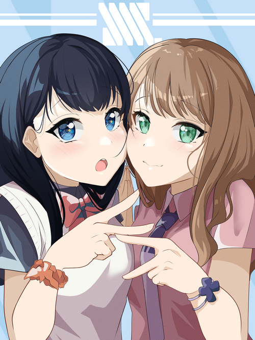Rikka Takarada and Yume Minami from SSSS.GRIDMAN