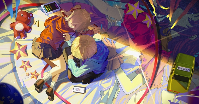 4K Oshi no Ko Ruby Hoshino and anime boys