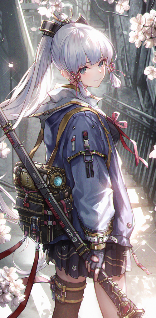 Kamisato Ayaka with Katana and Backpack