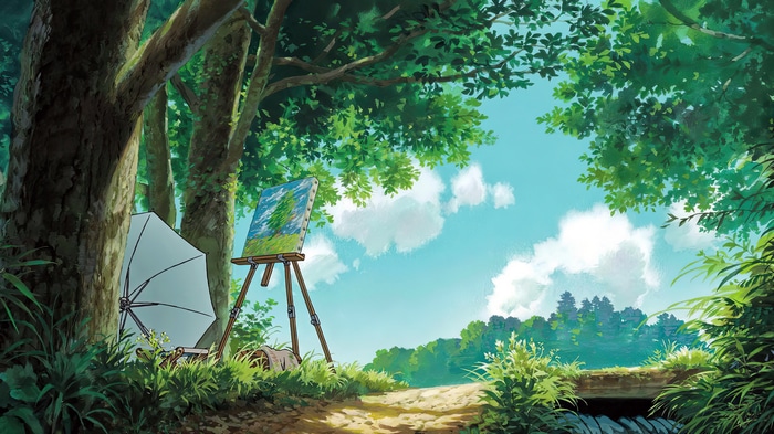 Painting in a Forest Clearing