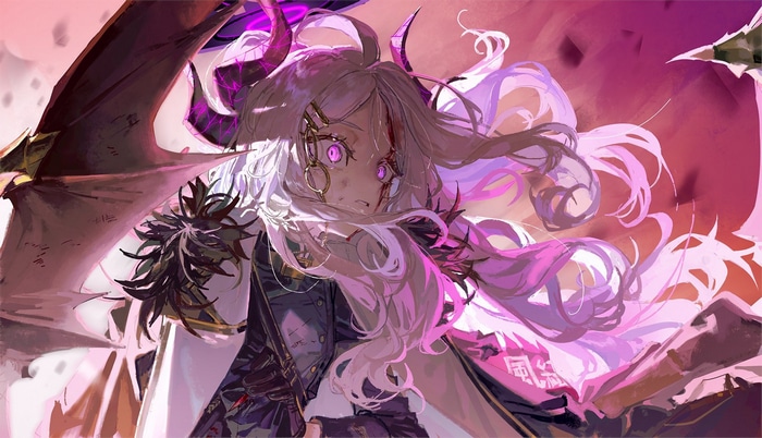 Sorasaki Hina with Wings and Horns