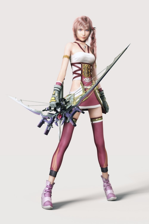 Serah Farron with a bow and arrow