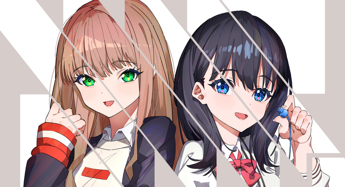 Minami Yume and Takarada Rikka from SSSS.GRIDMAN fan art