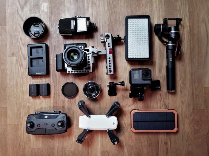 Sony Camera Gear and Accessories Flat Lay