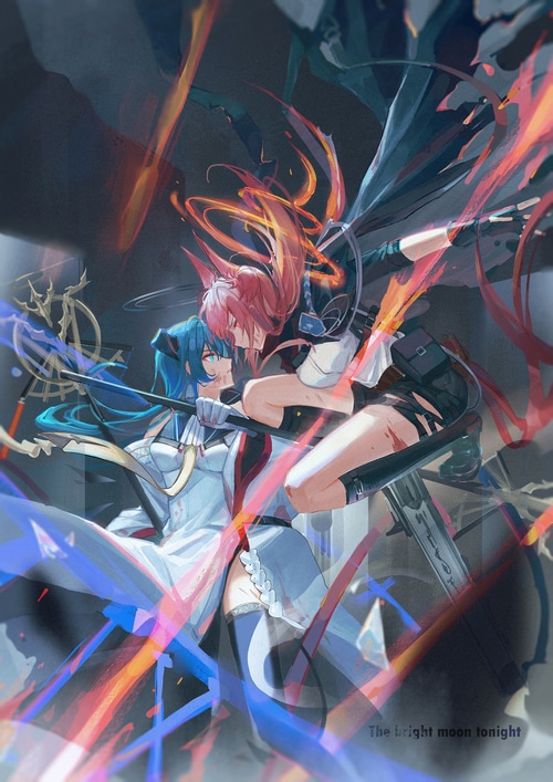 Arknights: Mostima and Fiammetta in battle
