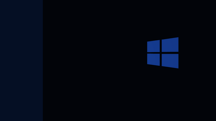 Windows 10 Logo on Black Background