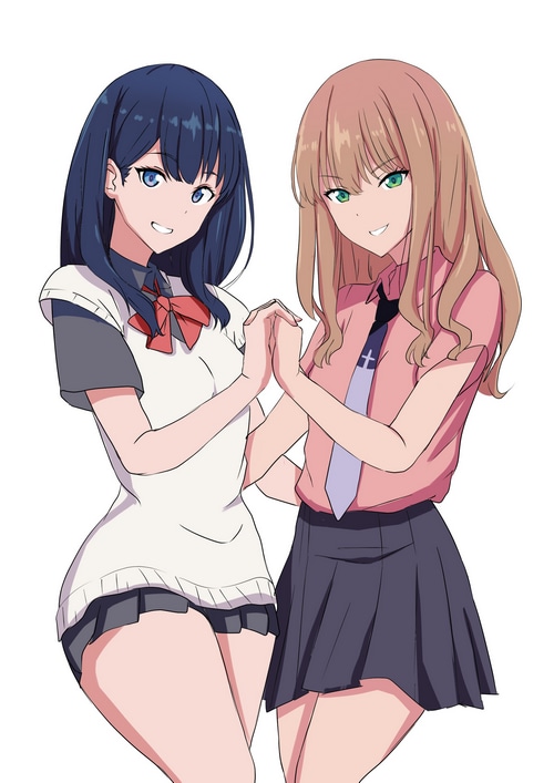 Takarada Rikka and Minami Yume holding hands