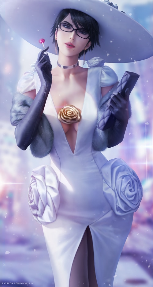 4K Bayonetta fan art drawing
