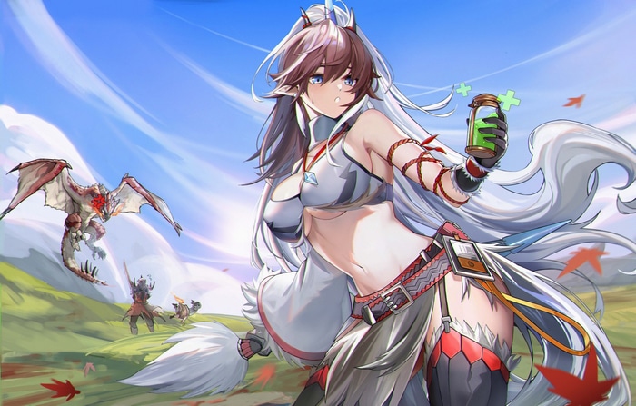Monster Hunter Kirin X Yato with Rathalos and allies