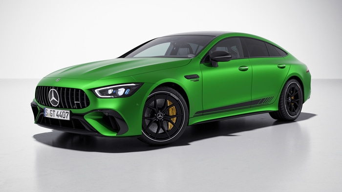 Green Mercedes-AMG GT 4-Door Coupe