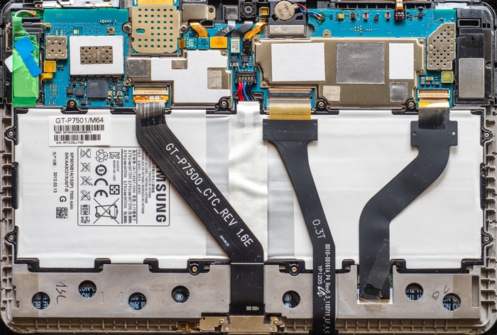 Samsung Tablet Circuit Board and Battery