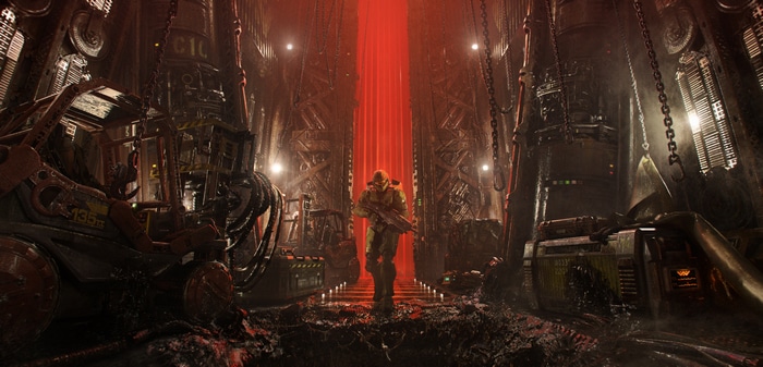4K Halo Master Chief in Sci-Fi Industrial Setting